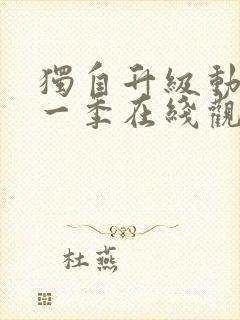 独自升级动漫第一季在线观看