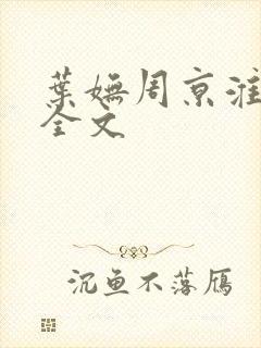 叶妩周京淮阅读全文