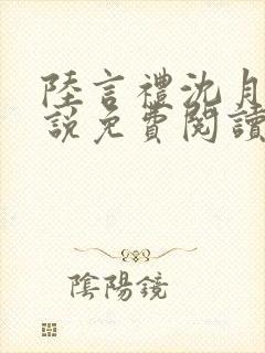 陆言礼沈月慈小说免费阅读最新章节封面