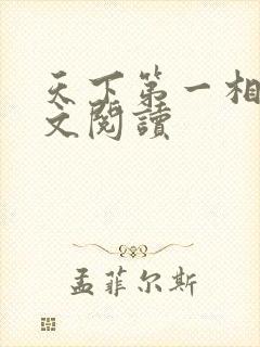 天下第一相书全文阅读