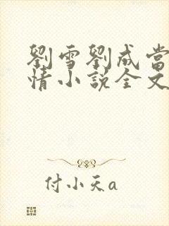 刘雪刘成当代爱情小说全文免费 笔趣