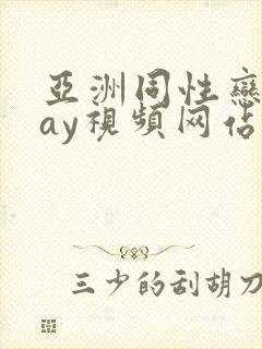 亚洲同性恋男gay视频网站封面