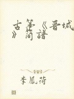 古筝《晋城往事》简谱封面