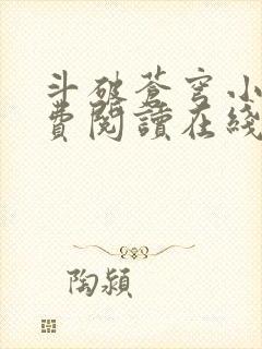 斗破苍穹小说免费阅读在线看封面