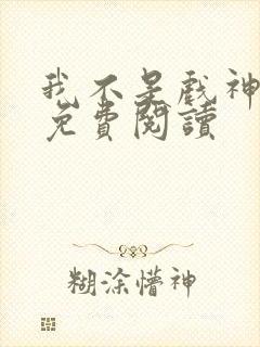 我不是戏神正版免费阅读