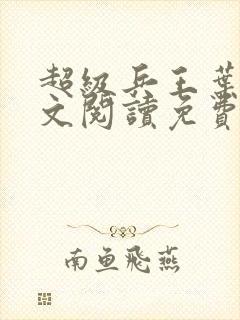 超级兵王叶谦全文阅读免费下载