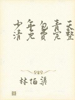 少年包青天3高清免费完整版封面