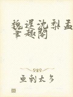 魏迟沈梨孟灵薇笔趣阁