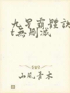 九星霸体诀txt无删减封面