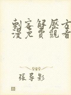 刺客解压方法动漫免费观看封面