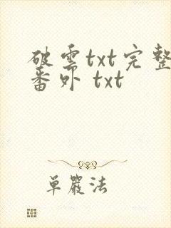 破云txt完整番外 txt封面