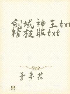 剑域神王txt精校版txt