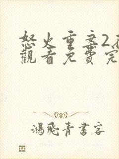 怒火重案2在线观看免费完整版封面