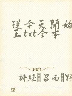 从今天开始做藩王txt全本封面