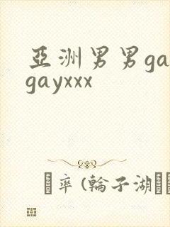 亚洲男男gaygayxxx