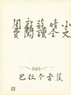 周毅苏晴小说免费阅读全文最新章节