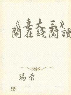 《妻大三》笔趣阁在线阅读封面