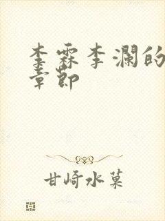 李霖李澜的最新章节