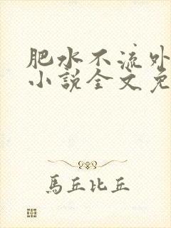 肥水不流外人田小说全文免费阅读全本免