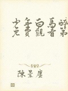 少年白马醉春风免费观看第17集