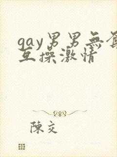 gay男男无套互操激情