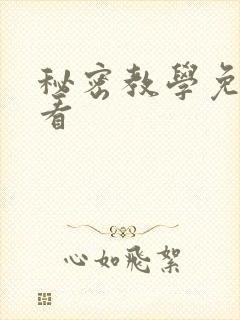 秘密教学免费观看