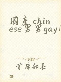 国产 chinese男男gay网站封面