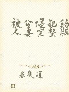 被公侵犯的漂亮人妻完整版封面