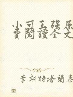 小可王强原文免费阅读全文最新章节