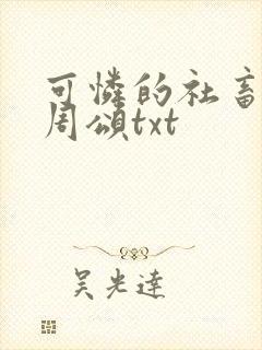 可怜的社畜商业周颂txt