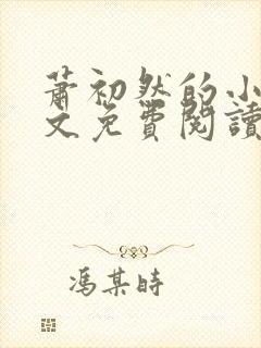 萧初然的小说全文免费阅读封面