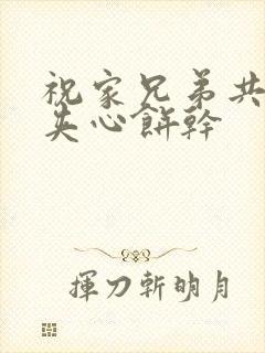 祝家兄弟共享后夹心饼干