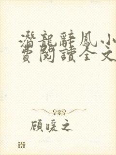 潜龙辞凤小说免费阅读全文最新章节