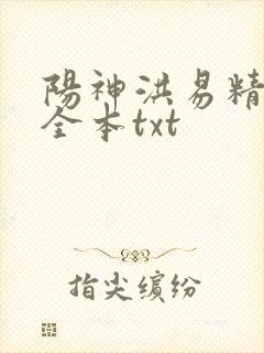 阳神洪易精校版全本txt