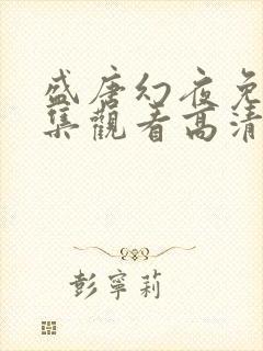 盛唐幻夜免费全集观看高清西瓜封面