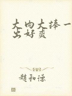 大肉大捧一进一出好爽封面