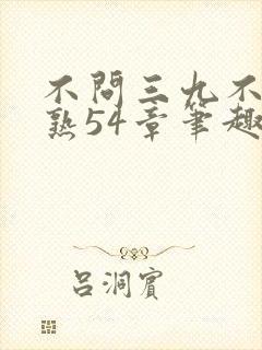 不问三九不生不熟54章笔趣阁封面