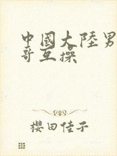 中国大陆男同帅哥互操