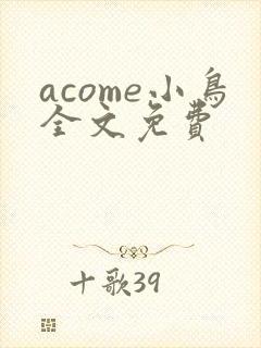 acome小鸟全文免费