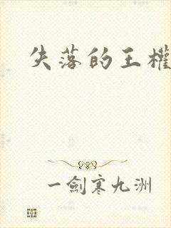 失落的王权封面