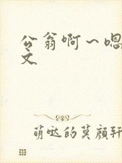 公翁啊～嗯啊h文封面