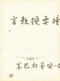 言教授要撞坏了.封面