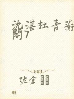 沈湛杜青蘅笔趣阁7封面