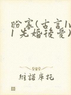 盼寡(古言1v1 先婚后爱)封面