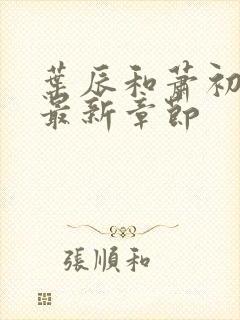 叶辰和萧初然的最新章节