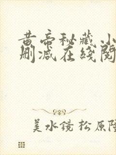 黄帝秘藏小说无删减在线阅读