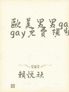 欧美男男gaygay免费视频