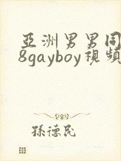 亚洲男男同性18gayboy视频
