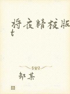 将夜精校版txt封面