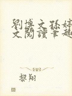 刘博文孙婷婷全文阅读笔趣阁封面